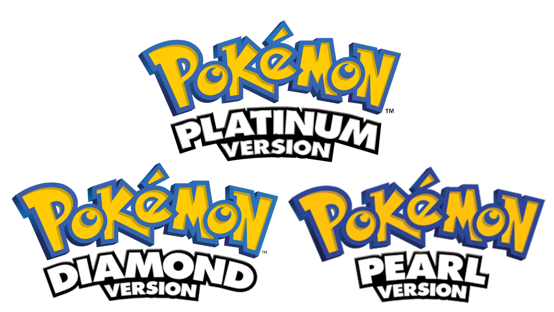 Picture of Pokemon Diamond Pearl & Platinum logos