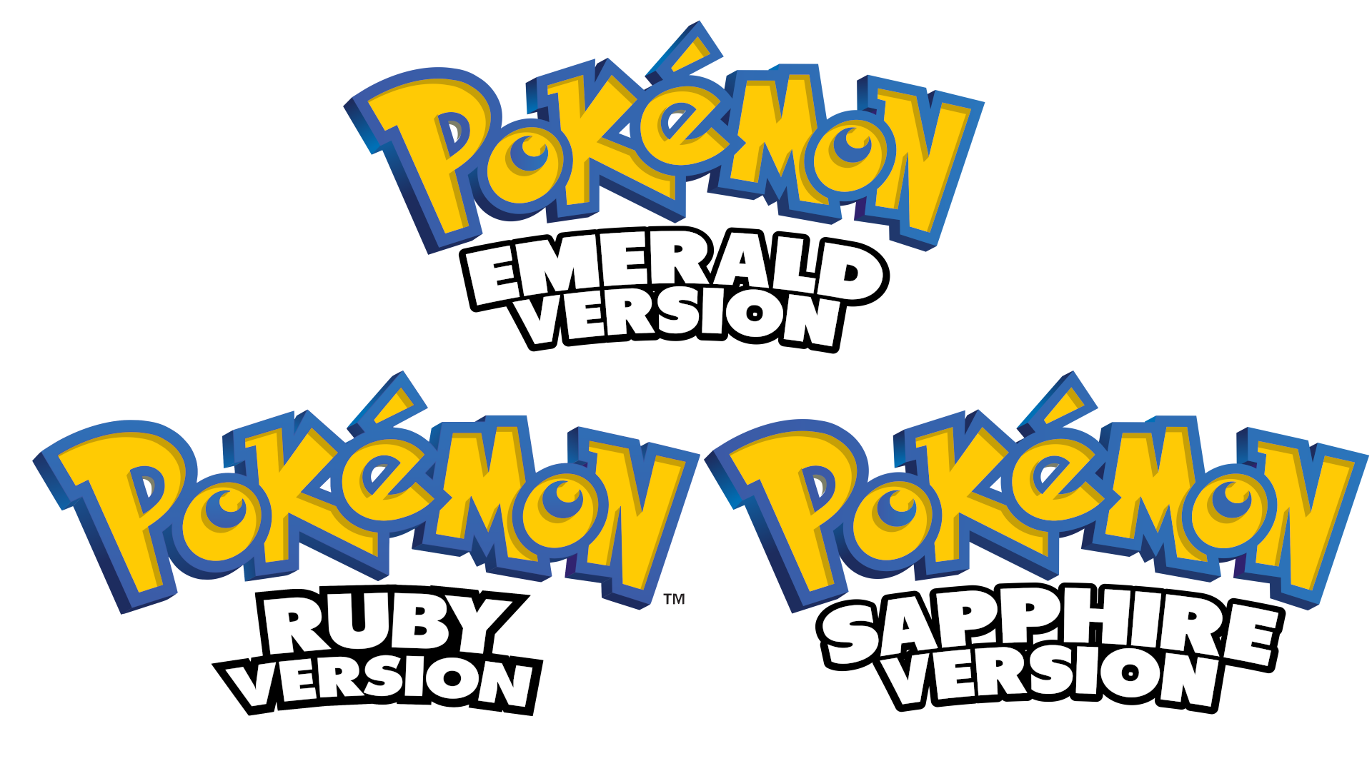 Picture of Pokemon Ruby Sapphire & Emerald logos